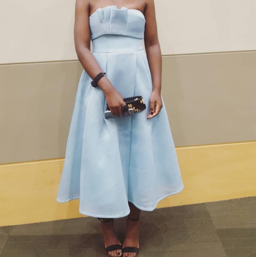 Baby blue dress